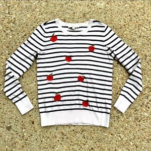 Loft Novelty Apple Teacher Sunday School Wool Blend Sweater Size S